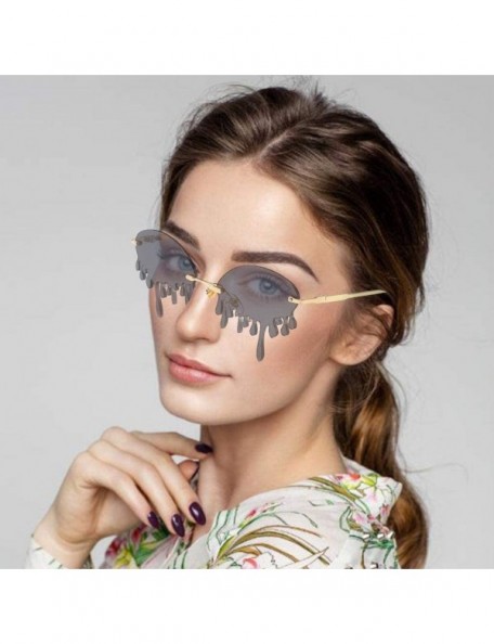 Sport Sunglasses Polarized Protection Frameless - Gray - CS190HUXZMI $9.20