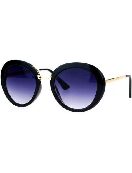 Butterfly Womens Glam Round Butterfly Diva Sunglasses - Black - CO12DGGLRNZ $14.68