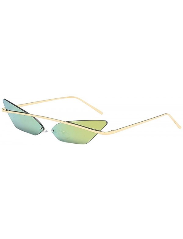 Oversized Women Man Fashion Vintage Irregular Shape Sunglasses Small Frame Retro Unisex Eyewear Sunglasses - CC18SW9OAXG $10.41