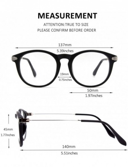 Round Fashion Horn Rimmed Keyhole Metal Temple UV400 Clear Lens Glasses - Black Spot - CH17Z3DQXYT $8.41