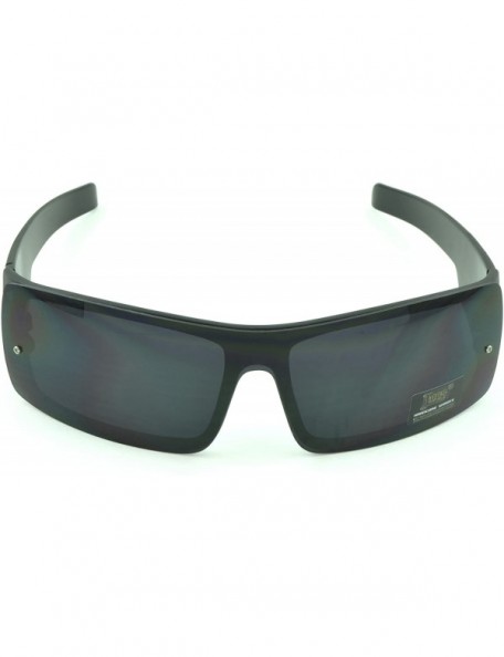 Round Gangster Sunglass Hardcore Dark Lens Sunglasses Men Women - Black-matte-i - C312D1PG9EN $19.59