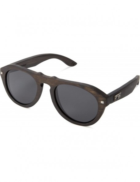 Oval Prospector Wooden Polarized Oval Sunglasses - Ebony & Wood - CR11G5ON82J $43.55