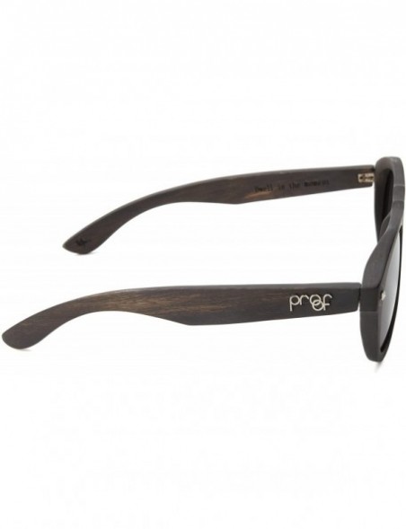 Oval Prospector Wooden Polarized Oval Sunglasses - Ebony & Wood - CR11G5ON82J $43.55