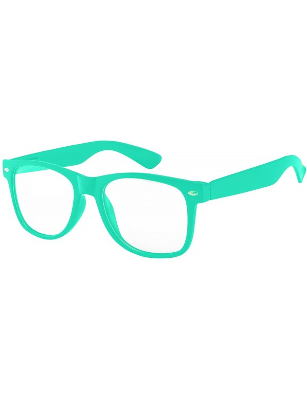 Rectangular Kids Clear Lens Colored Glasses Protect Child's Eyes from UVB UVA - Turquiose - CC18GGG50KX $8.19