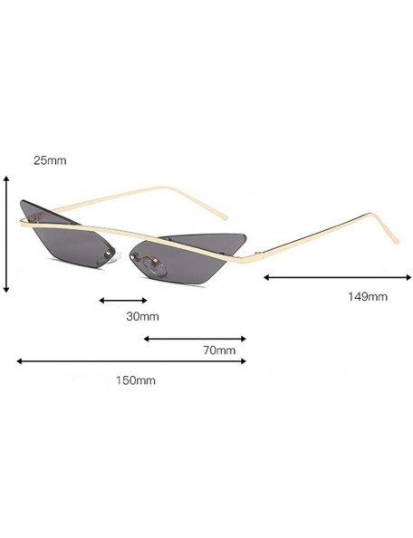 Oversized Women Man Fashion Vintage Irregular Shape Sunglasses Small Frame Retro Unisex Eyewear Sunglasses - CC18SW9OAXG $10.41