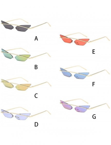 Oversized Women Man Fashion Vintage Irregular Shape Sunglasses Small Frame Retro Unisex Eyewear Sunglasses - CC18SW9OAXG $10.41