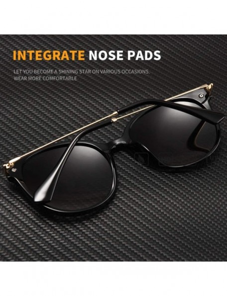 Oval Lady Sun glasses New Polarized Women Sunglasses Vintage Alloy Frame Classic - CY1900ZA9NZ $42.70