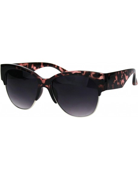 Butterfly Womens Bold Top Rim Sunglasses Designer Style Fashion Shades UV 400 - Pink Tortoise - CK18OCWK6SZ $20.41