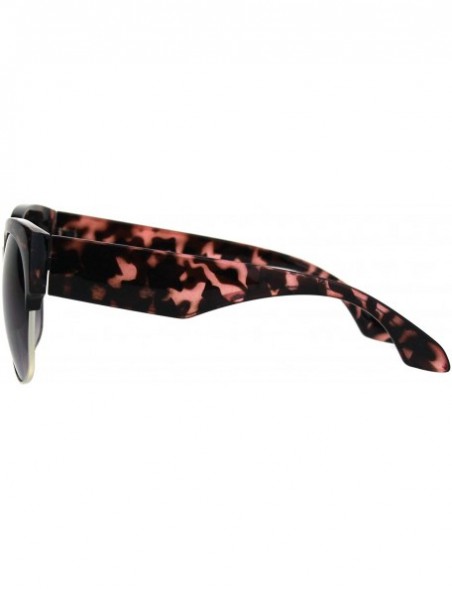 Butterfly Womens Bold Top Rim Sunglasses Designer Style Fashion Shades UV 400 - Pink Tortoise - CK18OCWK6SZ $12.96
