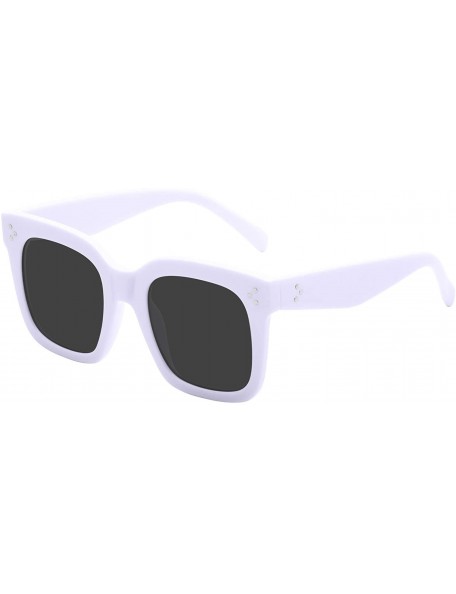 Oversized Classic Women Oversized Square Sunglasses for 100% UV Protection Flat Lens Fashion Shades - CY1994DS9GO $10.88