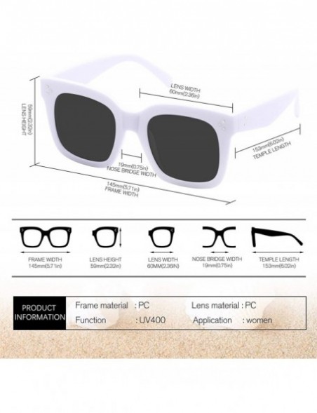 Oversized Classic Women Oversized Square Sunglasses for 100% UV Protection Flat Lens Fashion Shades - CY1994DS9GO $10.88