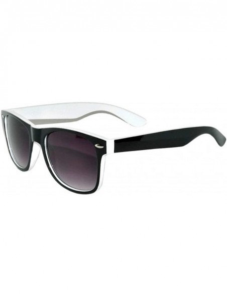 Wayfarer Classic Retro Vintage Two - Tone Frame Smoke Lens Sunglasses Fashion Style Owl - White - CE11P8ZKX6F $7.95