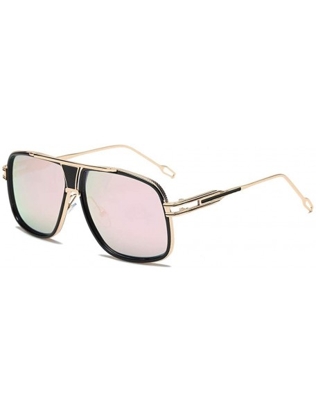 Sport Women Men Fashion Quadrate Metal Frame Brand Classic Sunglasses - E - C218TOU78K7 $9.71