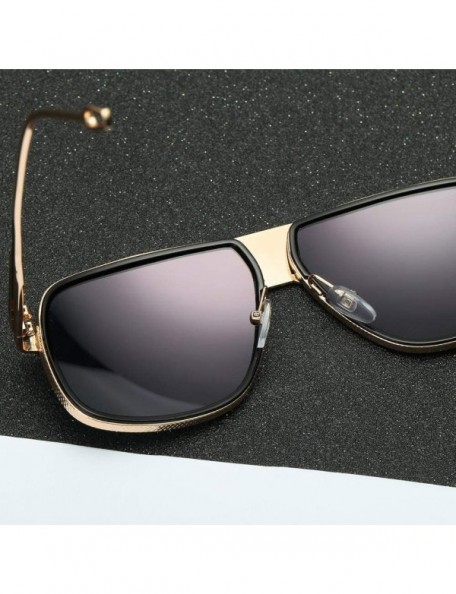 Sport Women Men Fashion Quadrate Metal Frame Brand Classic Sunglasses - E - C218TOU78K7 $9.71