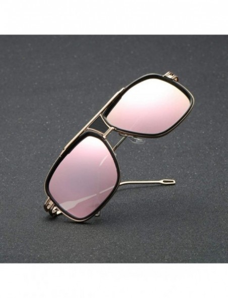 Sport Women Men Fashion Quadrate Metal Frame Brand Classic Sunglasses - E - C218TOU78K7 $9.71