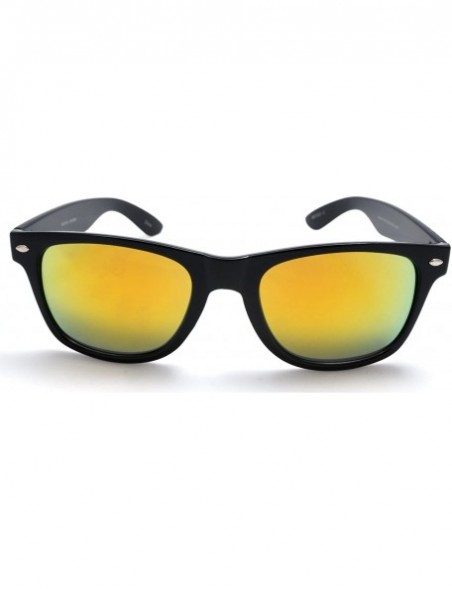 Wayfarer Unisex Mirror Classic Wayfarer Sunglasses - Blues Brothers - Black - CA11XVRS9H7 $9.21