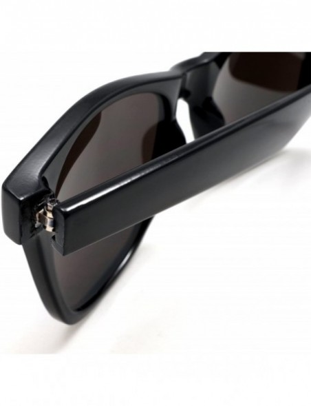 Wayfarer Unisex Mirror Classic Wayfarer Sunglasses - Blues Brothers - Black - CA11XVRS9H7 $9.21