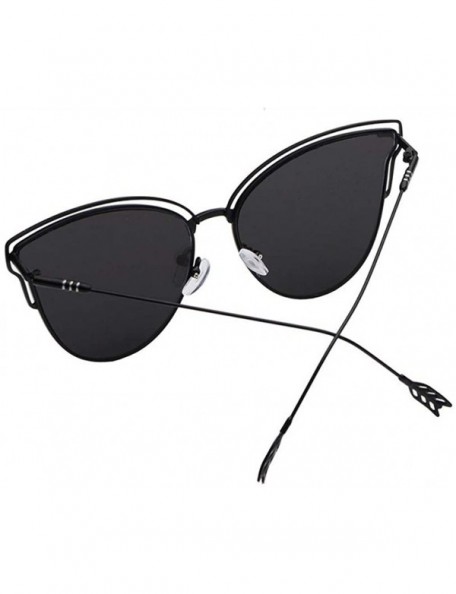 Goggle Feather Sung Sunglasses Innovative Sunglasses Fashion Colorful Glasses - Black Color - C718423IS85 $28.61