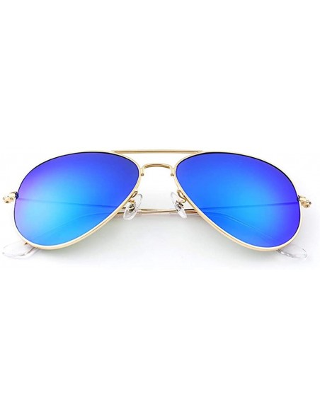 Square sunglasses for women Square Flat Vintage Sunglass For Men Sun Glasses - Blue-glass - CV18WZTQ8KY $37.43