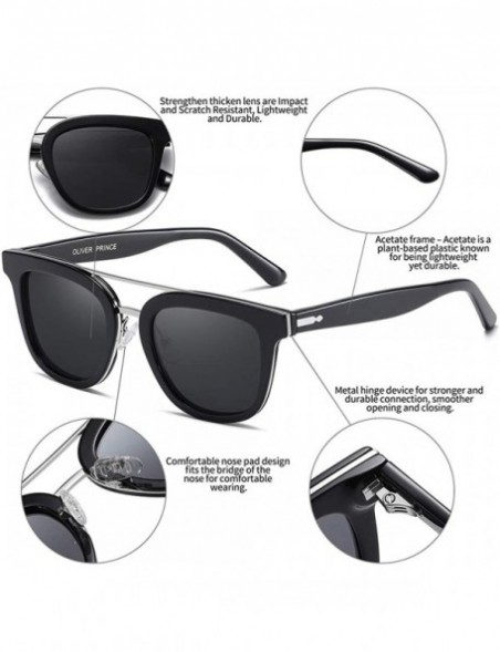 Cat Eye Fashion Vintage Sunglasses for Women Men Polarized UV400 Protection & Classic Retro Cat Eye Sun glasses - C11936WZGHA...