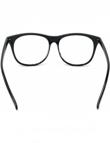 Square Nerd Glasses Classic Fashion Frame Clear Lens Square Round Rectangle - Black Tall- Clear - CG18WYMKYN3 $10.29