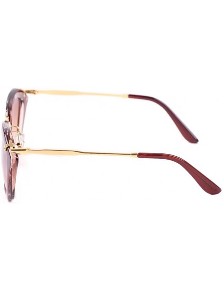 Sport Beyonce Sunglasses Amazing Designed Frame Cateye Lens 53mm - Brown/Brown - CN1218U47Z1 $12.85