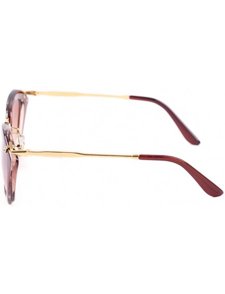 Sport Beyonce Sunglasses Amazing Designed Frame Cateye Lens 53mm - Brown/Brown - CN1218U47Z1 $12.85