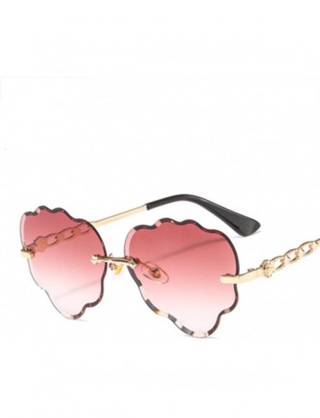 Sport Wave Pattern Color Frameless Sunglasses Fashion Men and Women Visor Mirror - 6 - C3190S3IQR6 $31.40