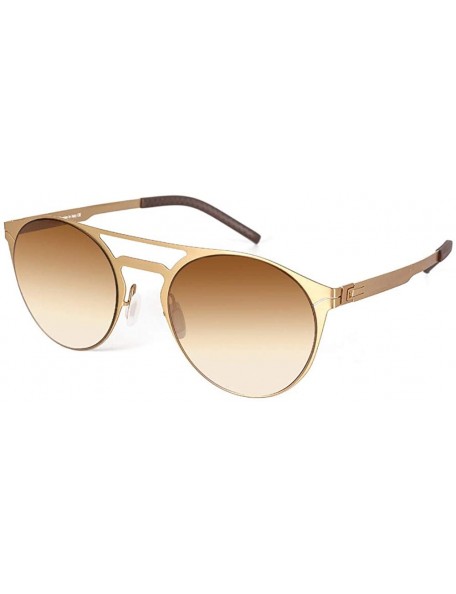 Round Circle Sunglasses Womens Gradient Protection - Gold - CC18SU563ZU $11.82