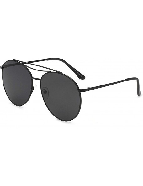 Oversized Polarized Sunglasses Protection Glasses Festival - Black Gray - C518TOI94NR $29.78