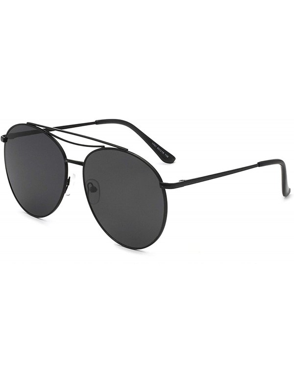 Oversized Polarized Sunglasses Protection Glasses Festival - Black Gray - C518TOI94NR $14.69