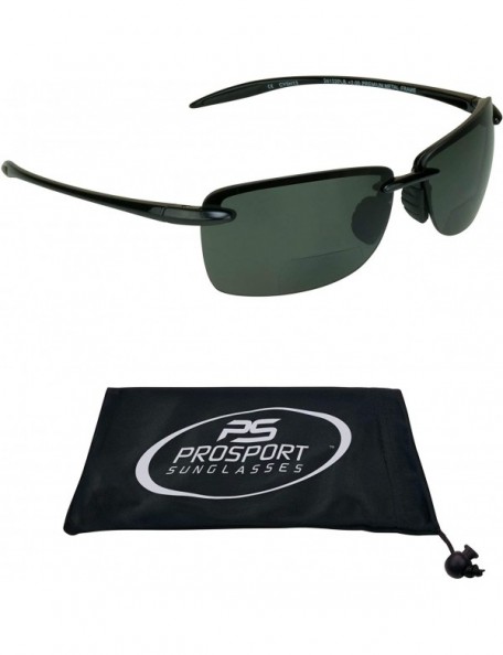 Oval Polarized Bifocal Reading Sunglasses - Fishing Golf - Men & Women - Modern Sporty Light & Comfortable - Smoke - CD18ZTAW...