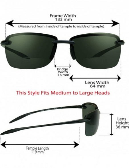 Oval Polarized Bifocal Reading Sunglasses - Fishing Golf - Men & Women - Modern Sporty Light & Comfortable - Smoke - CD18ZTAW...