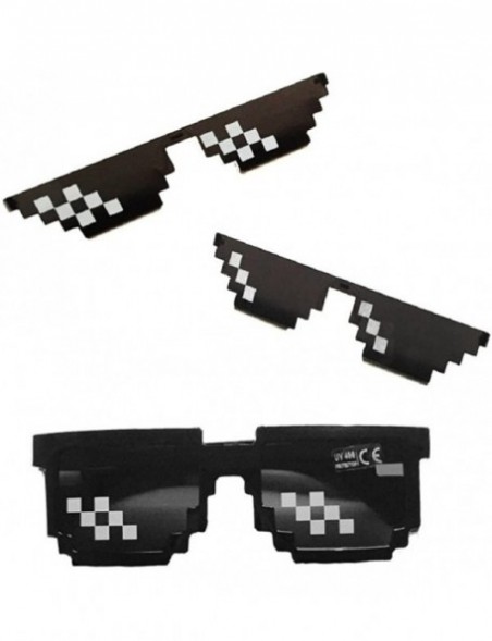 Square Thug Life Pixelated Sunglasses Mosaic Glasses Party Deal With It Hip Hop MLG Shades Toy 8-Bit 4 Style - Style 3 - C518...