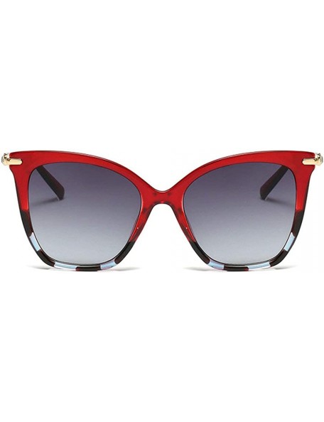 Square 2020 New Women Square Cat Sunglasses Fashion Brand Designer Red Shades Square Sun Glasses Men Vintage UV400 - C4194TGT...