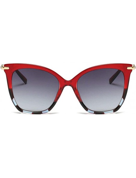 Square 2020 New Women Square Cat Sunglasses Fashion Brand Designer Red Shades Square Sun Glasses Men Vintage UV400 - C4194TGT...