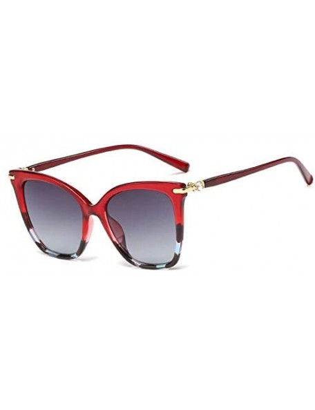 Square 2020 New Women Square Cat Sunglasses Fashion Brand Designer Red Shades Square Sun Glasses Men Vintage UV400 - C4194TGT...