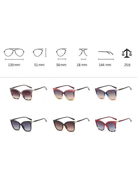 Square 2020 New Women Square Cat Sunglasses Fashion Brand Designer Red Shades Square Sun Glasses Men Vintage UV400 - C4194TGT...