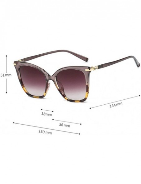 Square 2020 New Women Square Cat Sunglasses Fashion Brand Designer Red Shades Square Sun Glasses Men Vintage UV400 - C4194TGT...