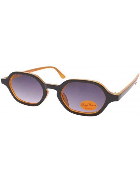 Square Retro 90s Square Frame Sunglasses - Orange - CD199UUHA2D $14.29