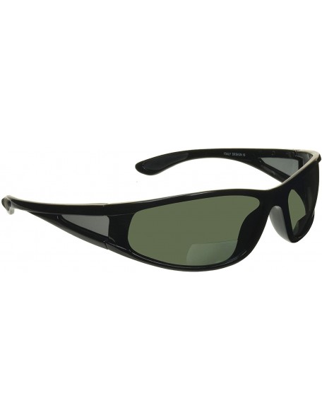 Shield Polarized Bifocal Sunglasses Wrap Around Side Shield for Men Women. Nearly Invisible Reader Line - CS187YGR5QK $33.19