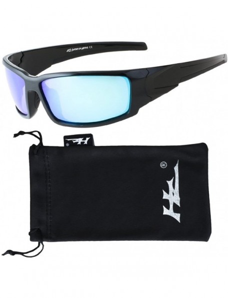 Sport Polarized Sunglasses for Men - Premium Sport Sunglasses - HZ Series Aquabull - Gloss Black - C21878Q5QZ9 $22.13