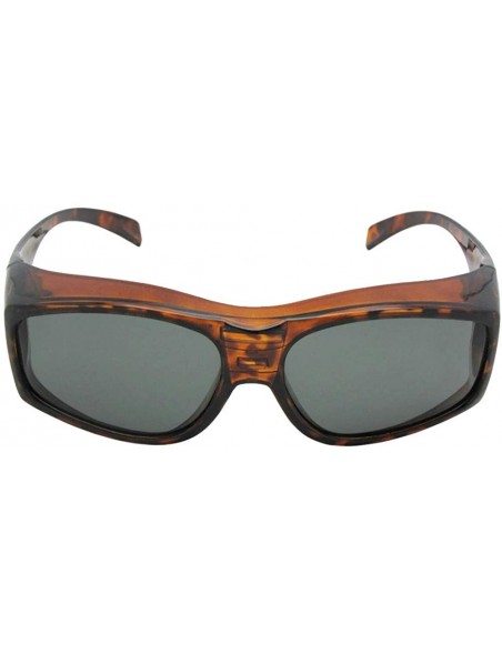 Wrap Large Polarized Wrap Around Fit Over Sunglasses F18 - Tortoise Frame-med Dark Gray Lens - C6186TMNSQ2 $12.69
