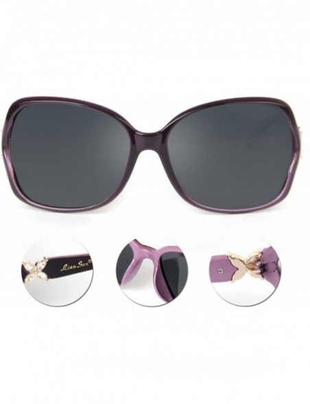 Oversized Oversized Women Sunglasses Uv400 Protection Polarized Sunglasses lsp6210 - Purple - CL120YRD65B $33.63