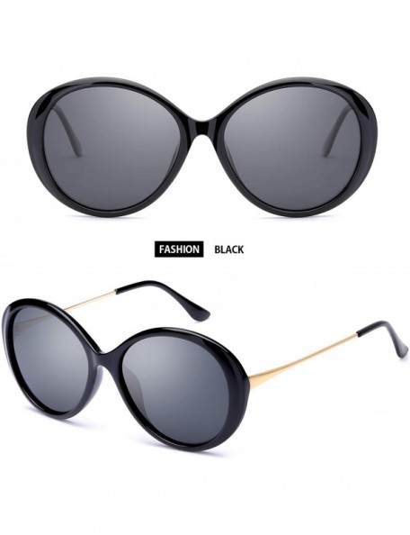 Oversized Polarized Sunglasses for Women - Bold Retro Oval Mod Frame Eyewear with UV400 Protection Sunglasses. - CE18QO43ZXW ...