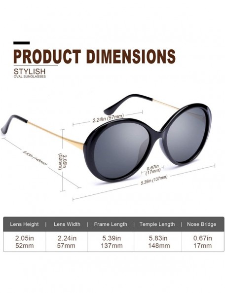 Oversized Polarized Sunglasses for Women - Bold Retro Oval Mod Frame Eyewear with UV400 Protection Sunglasses. - CE18QO43ZXW ...