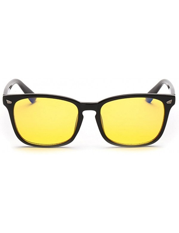 Oval Unisex Retro Radiation Protection Anti-Blue Light Night Vision Driving Working Glasses - C1 - C312O2RZ1WE $17.50