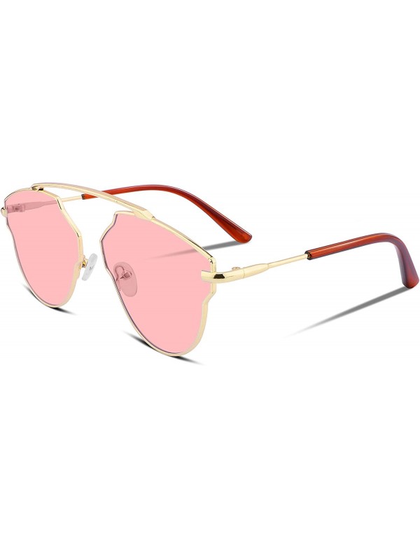 Cat Eye Fashion Vintage Cat Eye Women Sunglasses UV400 Sun Glasses B2267 - Pink - CW188YO3G09 $11.59