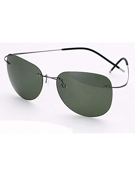 Square Polarized Sunglasses Polaroid Light Designer Rimless Polaroid Gafas Men Sun Glasses Eyewear - Zp2117-c9 - C018Y8ZTC2S ...
