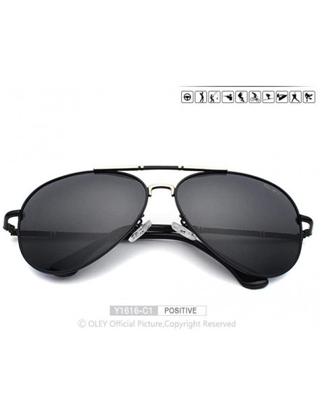 Oversized Unisex Polarized Sunglasses Men Women Oversized Sun Glasses Y1616 C1 BOX - Y1616 C1 Box - C018XE0CSMR $17.68